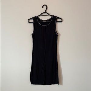 GARAGE black bodycon dress with white accents